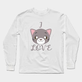 I LOVE CATS, COOL Long Sleeve T-Shirt